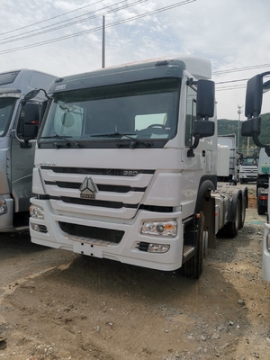 Подержанный дизельный тяжелой грузовой 371HP тракторный грузовик буксир с конструкцией безтрубных шин