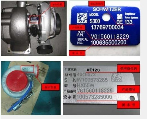Компрессор компонента ETS для Sinotruk HOWO Turbo Wd615.47 двигатель Vg1560118229